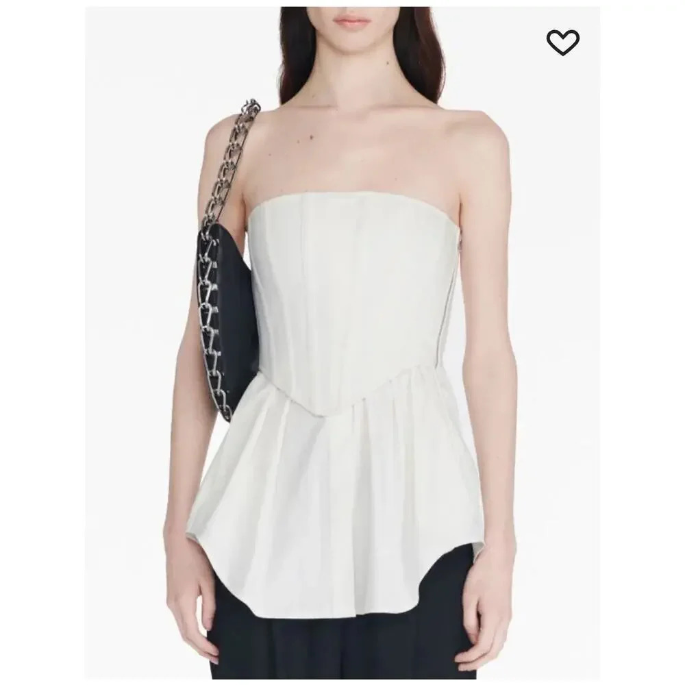 Dion Lee White Cotton Internal Corset Shirting Dress Size US 0